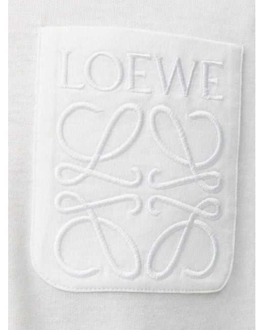 Loewe White Pocket Logo T-Shirt for men