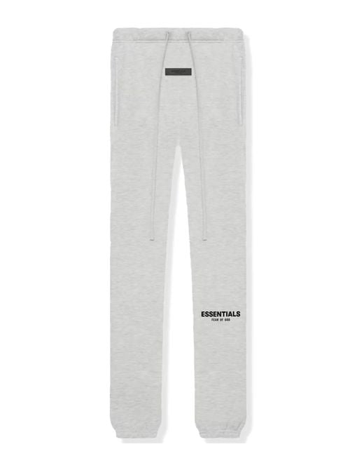 Fear Of God White Essentials Light Oatmeal Sweatpants (Ss22) for men