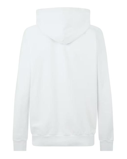 Palm Angels White Hong Kong Sprayed Logo Hoodie for men