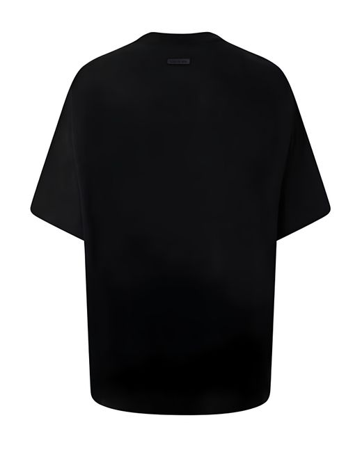 Fear Of God Black Logo Printed Oversized T-Shirt for men