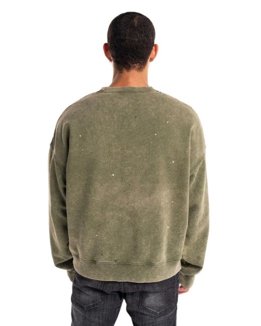 DSquared² Green Paint Splatter Military Sweatshirt for men