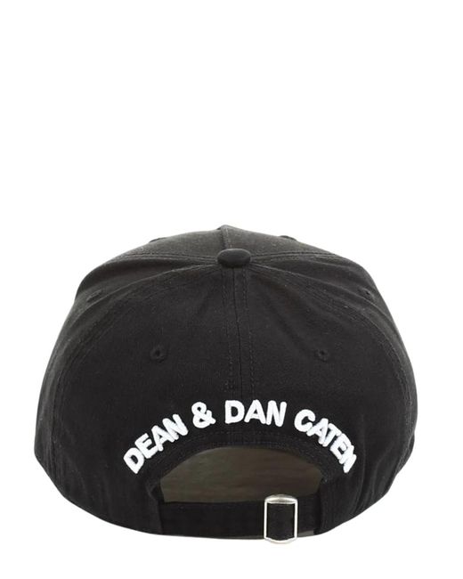 DSquared² Black Logo Cap for men
