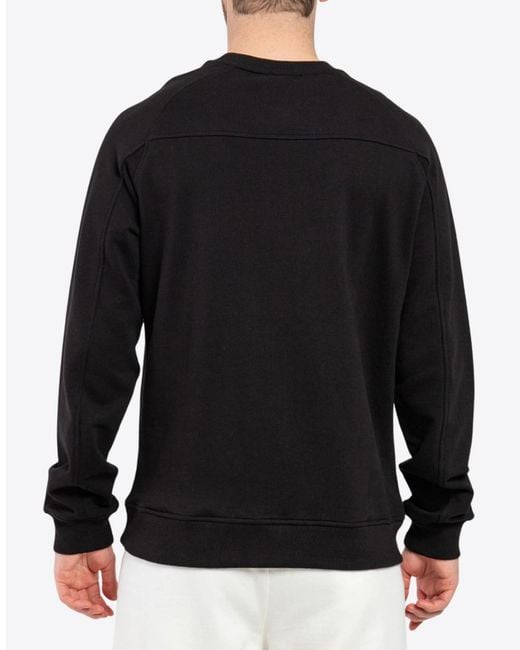 Balmain Black Collar Logo Print Sweatshirt for men
