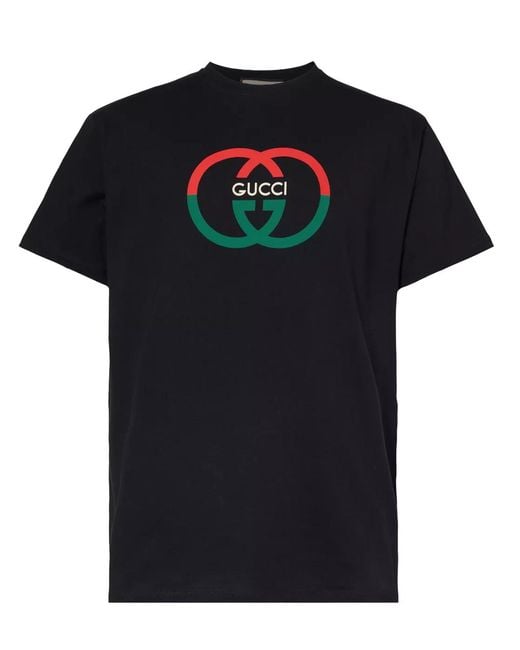 Gucci Interlocking 'G' Print Oversized T-Shirt in Black for Men | Lyst
