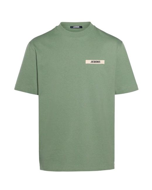 Jacquemus Green Grosgrain Logo T-Shirt for men