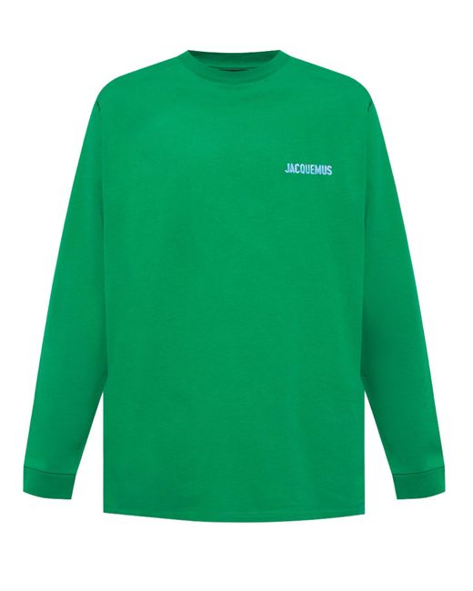 Jacquemus Green Le T-Shirt Gelo Print Ice Long Sleeved T-Shirt for men