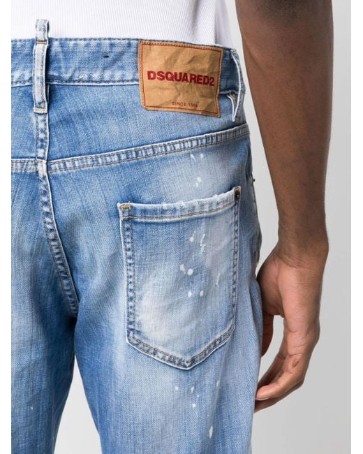 DSquared² Blue Distressed Ripped Jeans for men