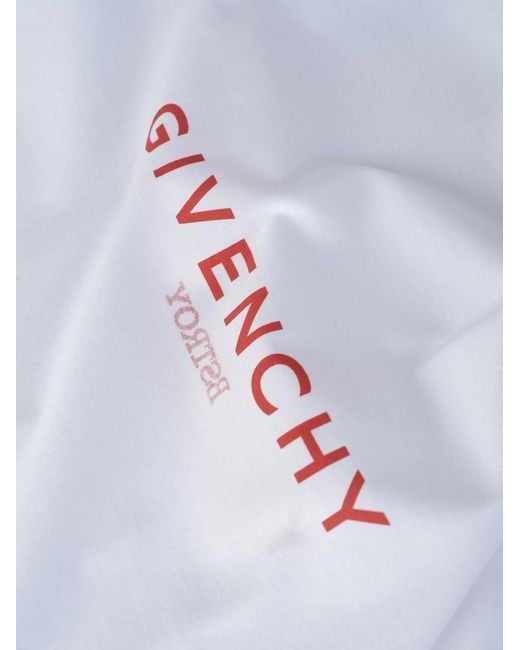 Givenchy White X Bstroy Reverse Logo Slim Fit T-Shirt for men