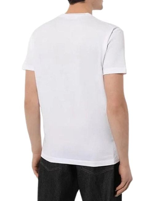 DSquared² White Mouth Skulls Graphic T-Shirt for men