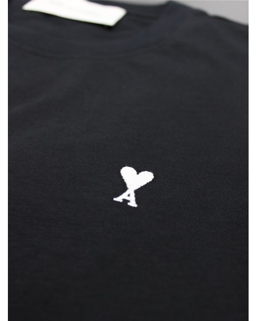 AMI Black Ami De Coeur Cotton T-Shirt for men