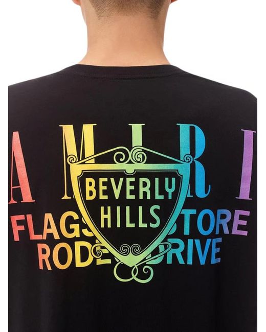Amiri Black Xo Beverly Hills T-Shirt for men