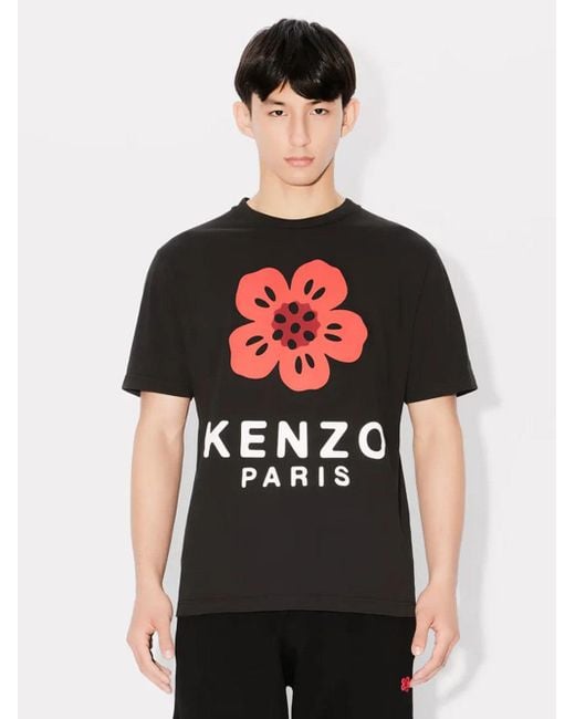KENZO Black Boke Flower 2.0 Printed T-Shirt for men