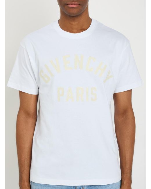 Givenchy White Applique Logo T-Shirt for men