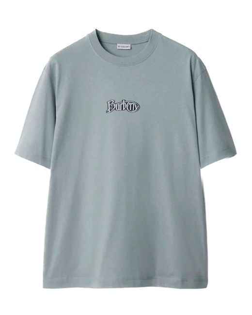 Burberry Blue Signature Logo Gale T-Shirt for men