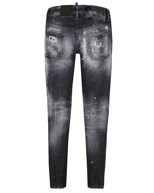 DSquared² Gray Special Delivery Ripped Jeans for men