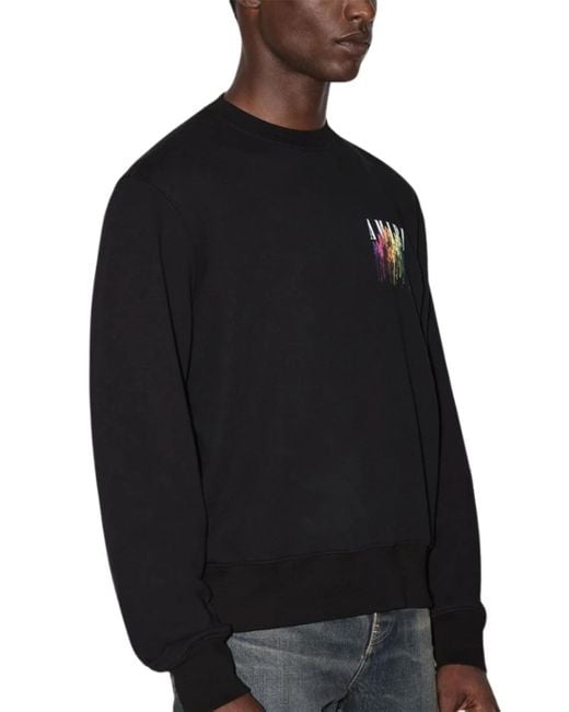 Amiri Black M.A Drip Collage Sweatshirt for men