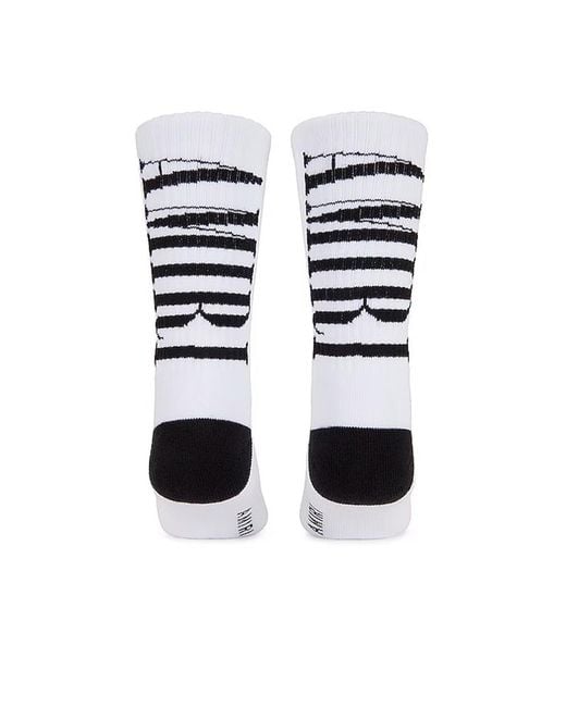 Amiri White Vertical Logo Socks for men