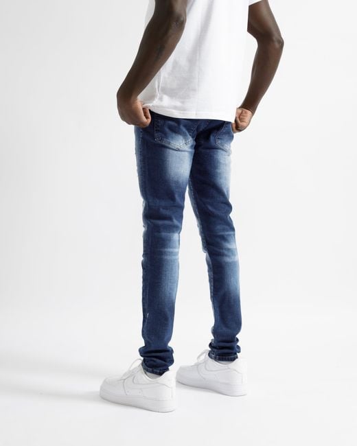 Magrit Blue Montpellier Ripped Jeans for men