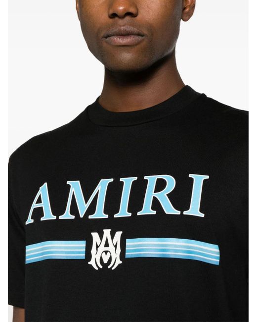 Amiri Black Ma Bar Logo Printed T-Shirt for men