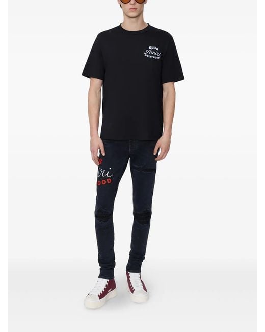 Amiri Black Club Logo T-Shirt for men
