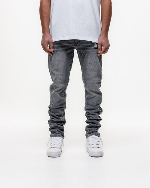 Magrit Gray Acier Slim Jeans for men