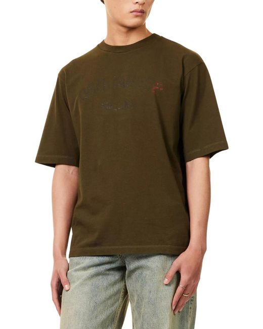 DSquared² Green Milan Logo Military T-Shirt for men