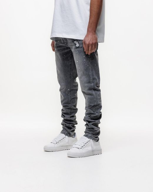 Magrit Gray Acier Slim Jeans for men