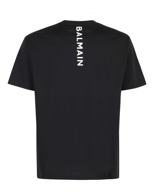 Balmain Back Logo Printed Oversized T-Shirt in Black for Men