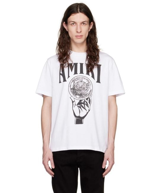 AMIRI クリスタルボール ロゴ Tシャツ Amiri Crystal Ball Logo T Shirt White | ONU