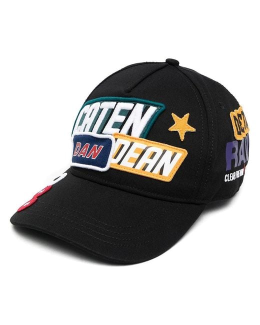 DSquared² Multicolor Traveller Patchwork Baseball Cap for men