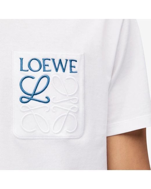 Loewe Anagram Pocket T-Shirt Material_Cotton in White for