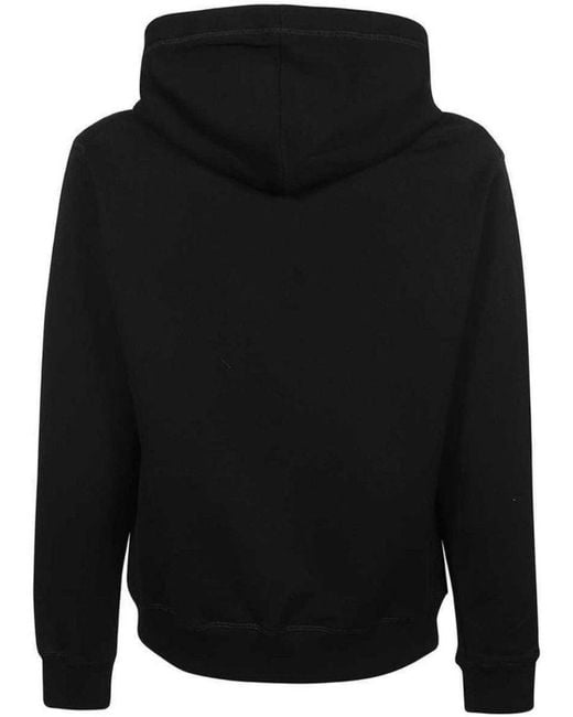 DSquared² Blue Cool Fit Embossed Maple Leaf Logo Hoodie for men