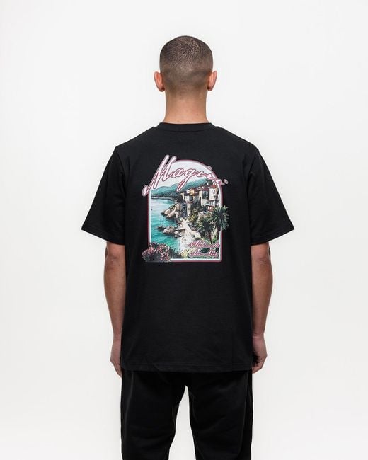 Magrit Black Sur Mur Printed T-Shirt for men