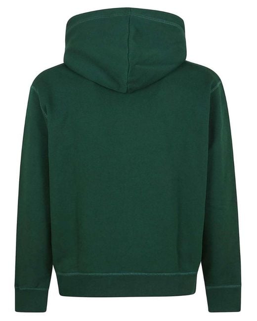 DSquared² Green Milano Logo Hoodie for men