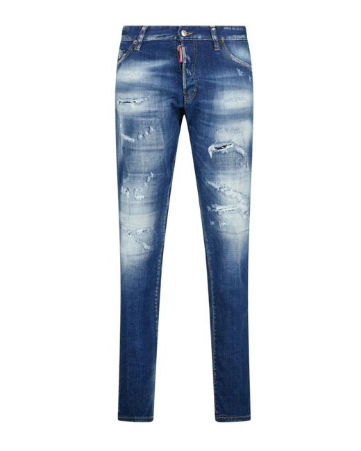 DSquared² Blue 'Cool Guy' Logo Slim Fit Jeans for men