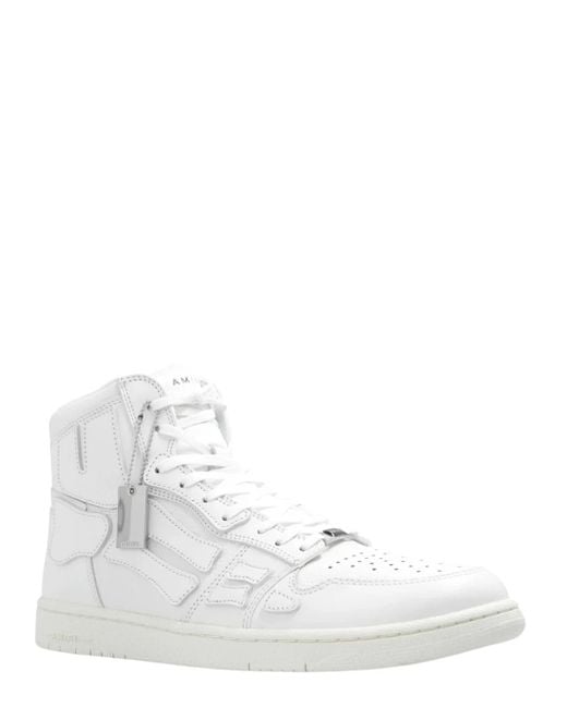 Amiri White Skeleton Top High Top Sneakers for men