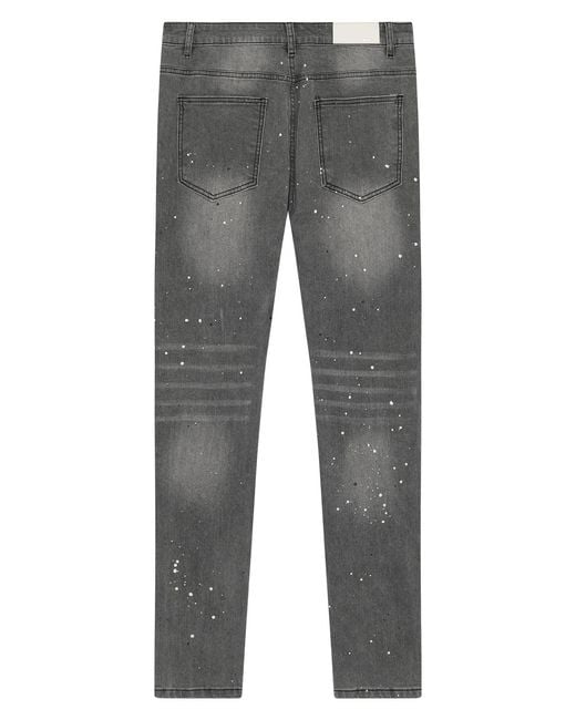 Magrit Gray Acier Slim Jeans for men