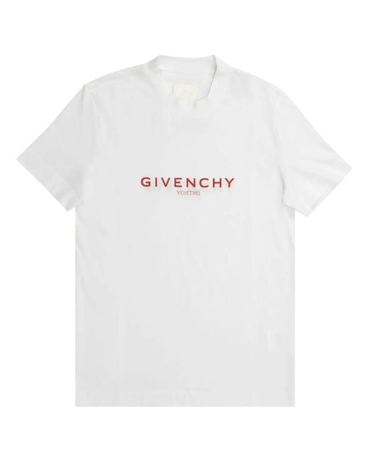 Givenchy White X Bstroy Reverse Logo Slim Fit T-Shirt for men