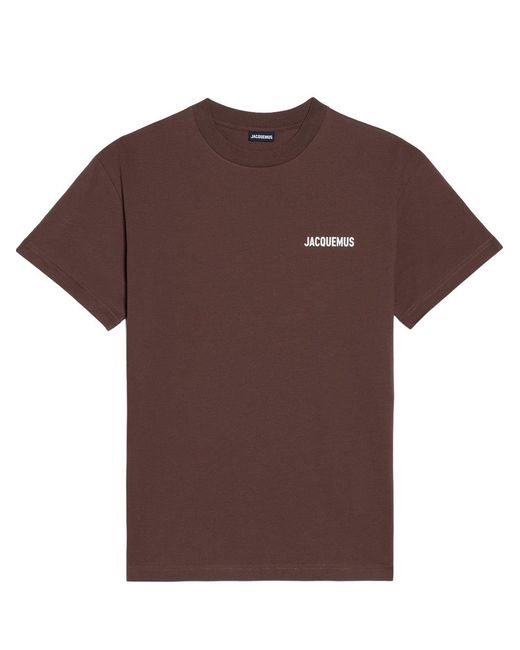 Jacquemus Brown Le Logo Printed T-Shirt for men