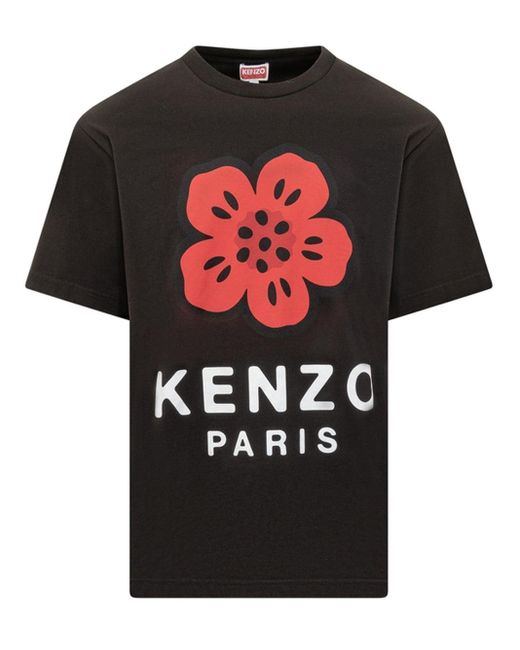KENZO Black Boke Flower 2.0 Printed T-Shirt for men