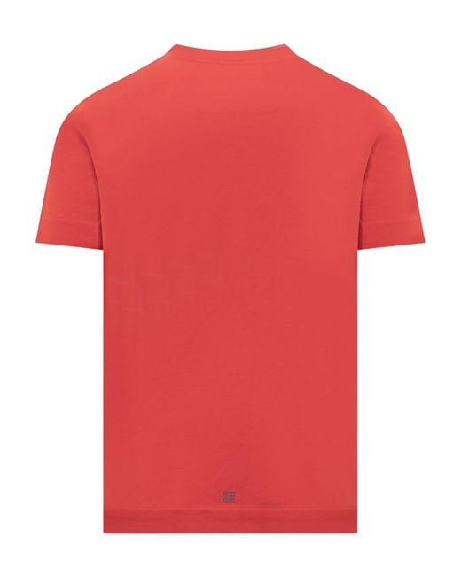 Givenchy Red 4G Stars Slim Fit T-Shirt for men