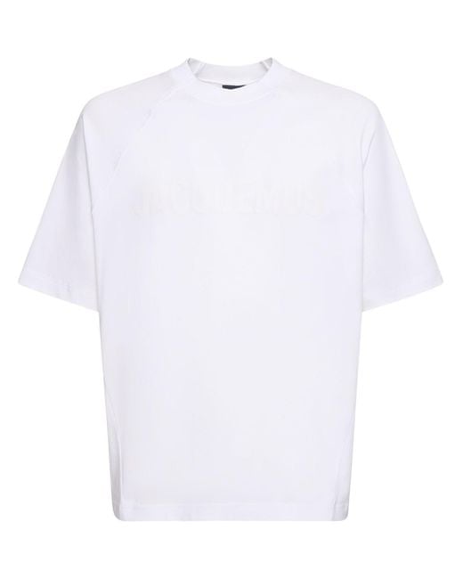 Jacquemus White T-Shirt 'Typo' for men