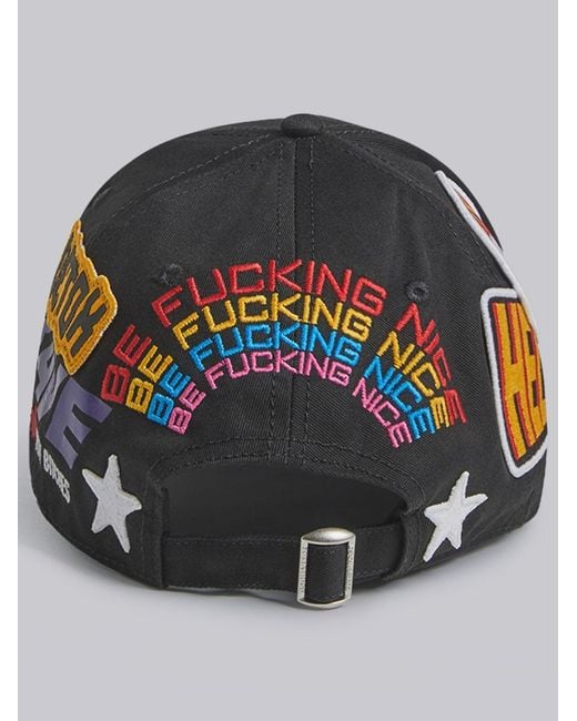 DSquared² Multicolor Traveller Patchwork Baseball Cap for men