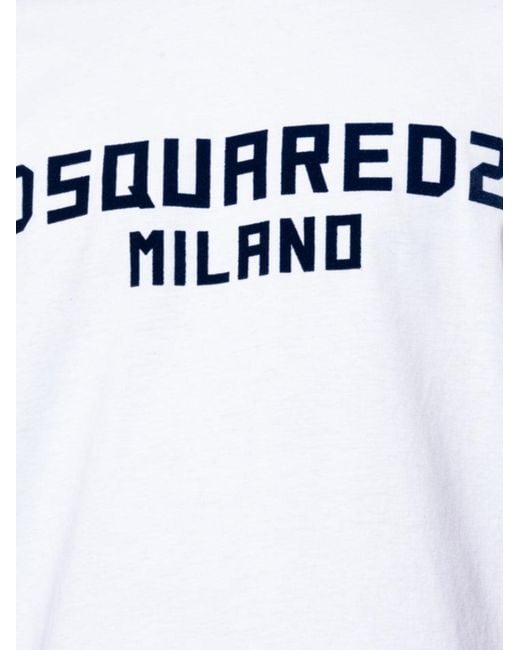 DSquared² White Milano Logo T-Shirt for men