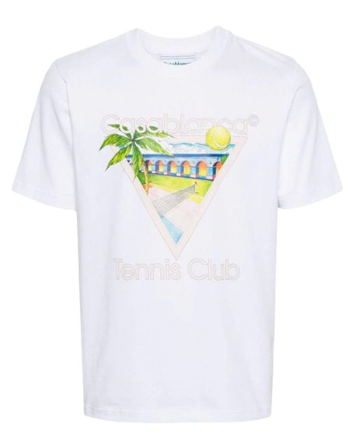 Casablancabrand White Tennis Club Icon T-shirt for men