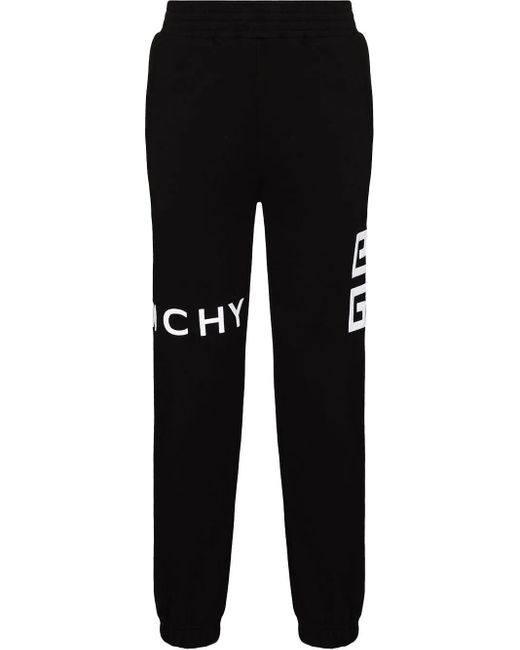 Givenchy Black 4G Embroidered Joggers for men