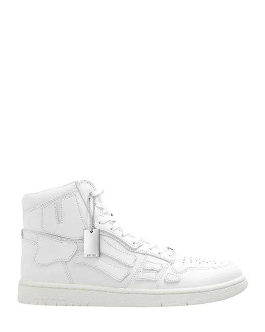 Amiri White Skeleton Top High Top Sneakers for men