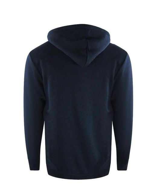 Love Moschino Blue Small Logo Hoodie for men