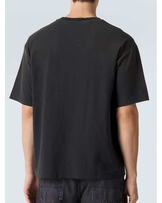 Acne Black Stockholm Logo Pocket T-Shirt for men