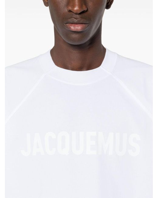Jacquemus White T-Shirt 'Typo' for men